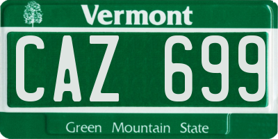 VT license plate CAZ699