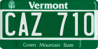 VT license plate CAZ710