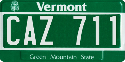 VT license plate CAZ711