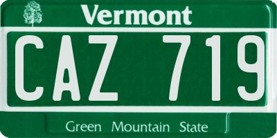 VT license plate CAZ719