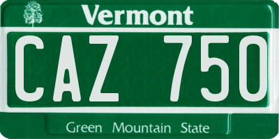 VT license plate CAZ750