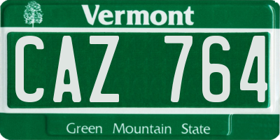 VT license plate CAZ764