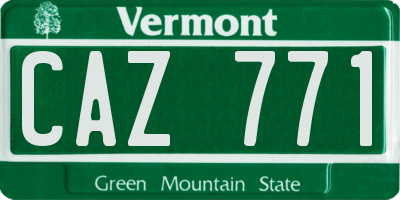 VT license plate CAZ771