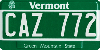 VT license plate CAZ772