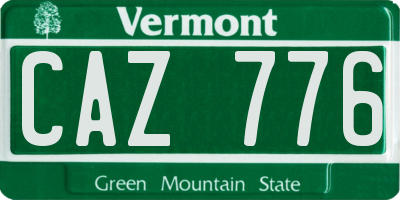 VT license plate CAZ776