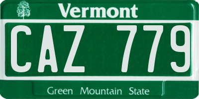 VT license plate CAZ779