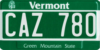 VT license plate CAZ780