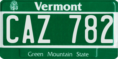 VT license plate CAZ782