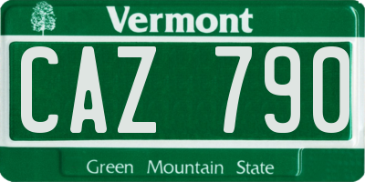 VT license plate CAZ790