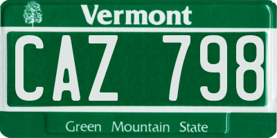 VT license plate CAZ798
