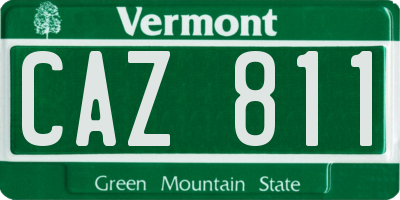 VT license plate CAZ811
