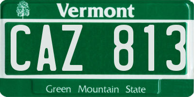 VT license plate CAZ813