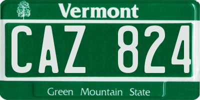 VT license plate CAZ824