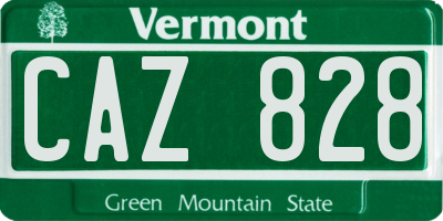 VT license plate CAZ828