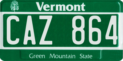 VT license plate CAZ864