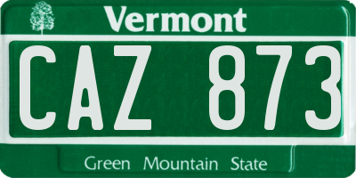 VT license plate CAZ873