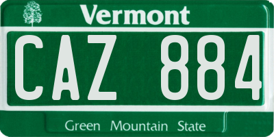 VT license plate CAZ884