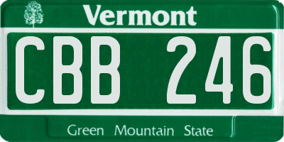 VT license plate CBB246