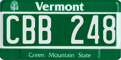 VT license plate CBB248
