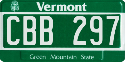 VT license plate CBB297