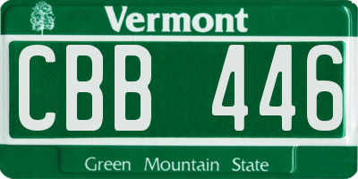 VT license plate CBB446