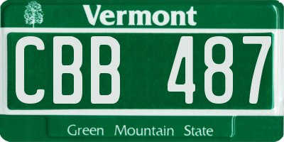 VT license plate CBB487