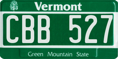 VT license plate CBB527