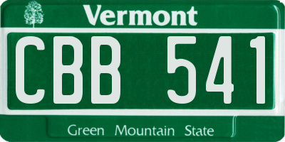 VT license plate CBB541
