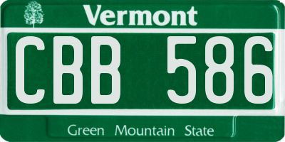 VT license plate CBB586