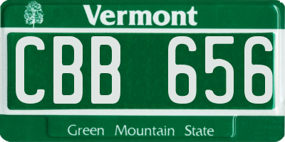 VT license plate CBB656