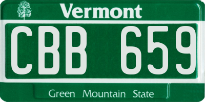 VT license plate CBB659