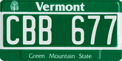 VT license plate CBB677