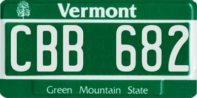 VT license plate CBB682