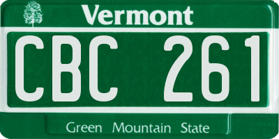 VT license plate CBC261