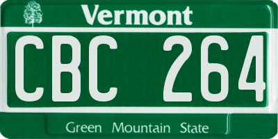 VT license plate CBC264