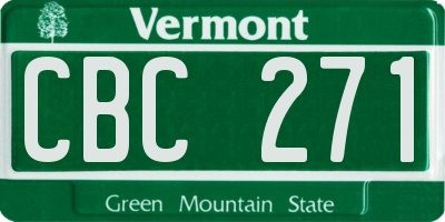 VT license plate CBC271