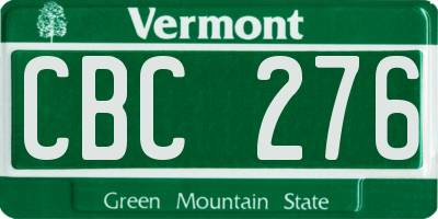 VT license plate CBC276