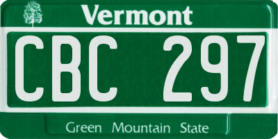 VT license plate CBC297