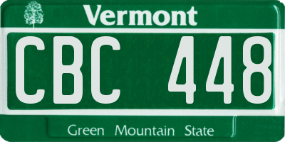VT license plate CBC448