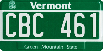 VT license plate CBC461