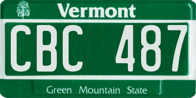 VT license plate CBC487