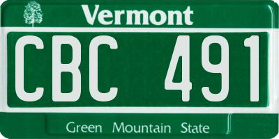 VT license plate CBC491