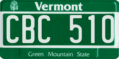 VT license plate CBC510
