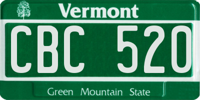 VT license plate CBC520