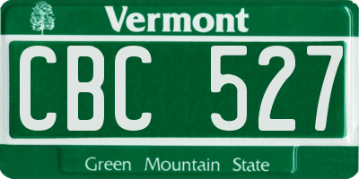 VT license plate CBC527