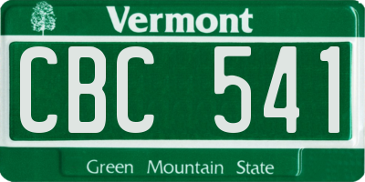 VT license plate CBC541