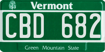 VT license plate CBD682