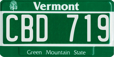 VT license plate CBD719