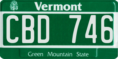 VT license plate CBD746