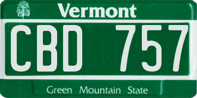 VT license plate CBD757